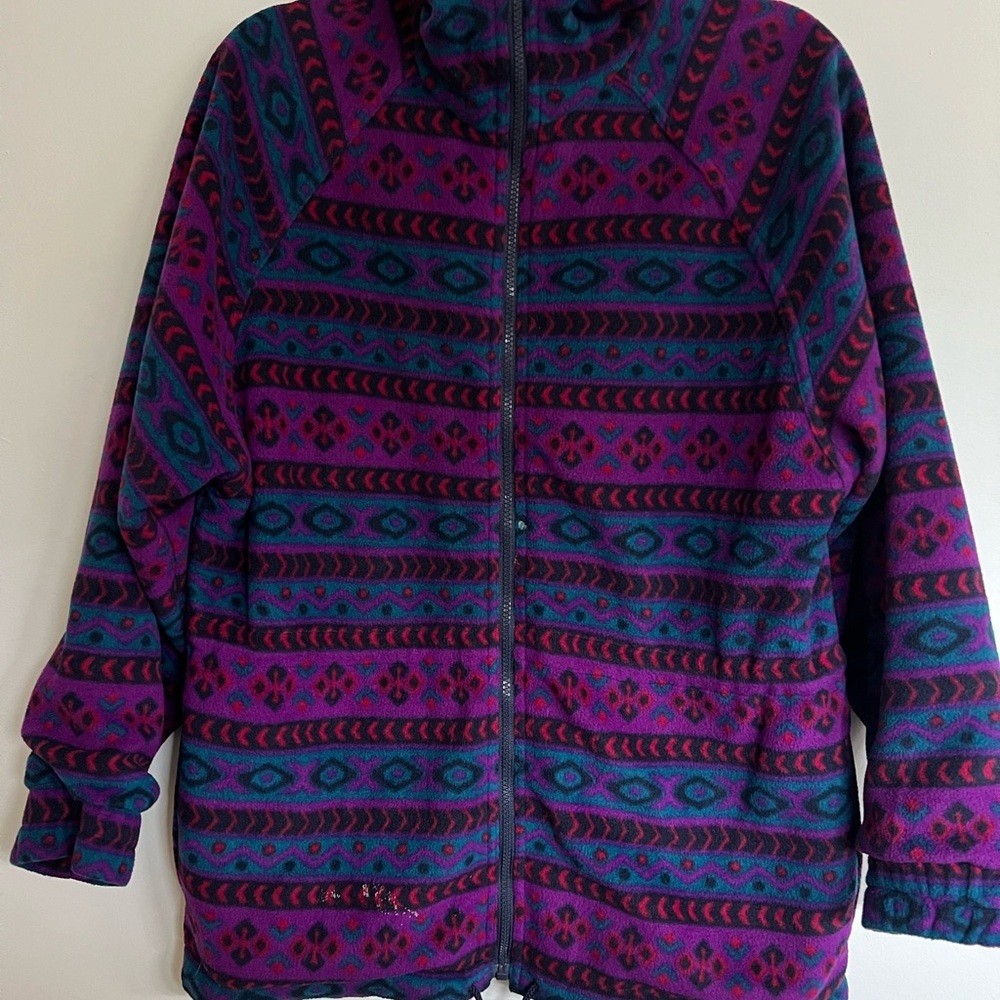 Vintage Head Skiwear Fleece Jacket – Bold Retro Print - Picture 9 of 10